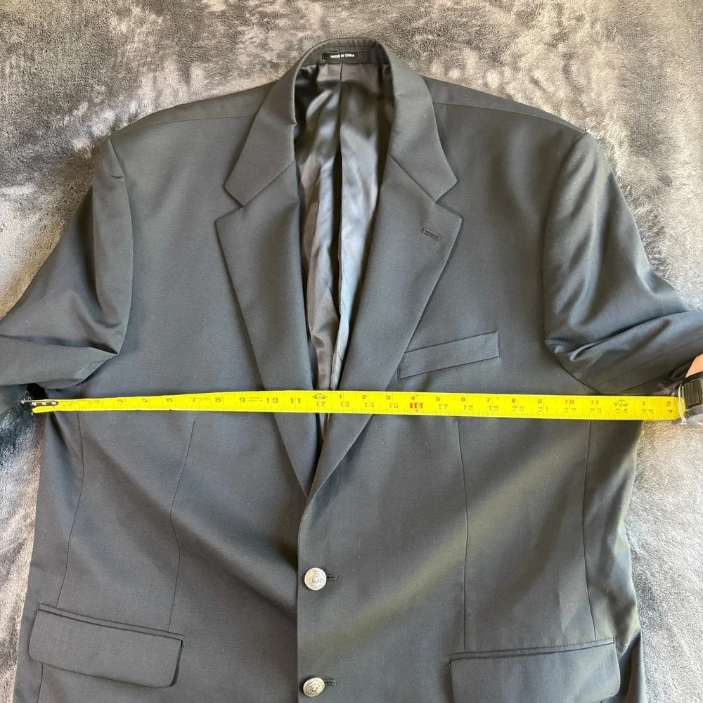 Lauren Ralph Lauren Mens 48L Black 100% Wool Sport Coat 2 Button Blazer